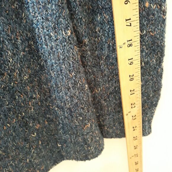 Charter Club Shawl Collar Sweater Women Large Blue Speckle Attached Cami V Piece - Picture 5 of 9